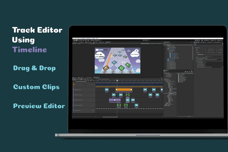 Use the Timeline Editor to place notes